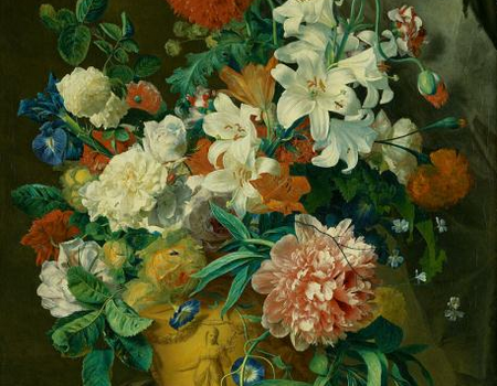 Stilleven met bloemen,  Leliën des velts , 1710 - 1740.