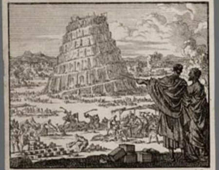 De bouw van de toren van Babel, 1698