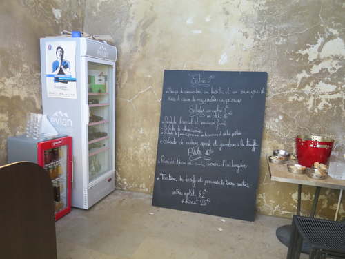 Menu of the restaurant and poster