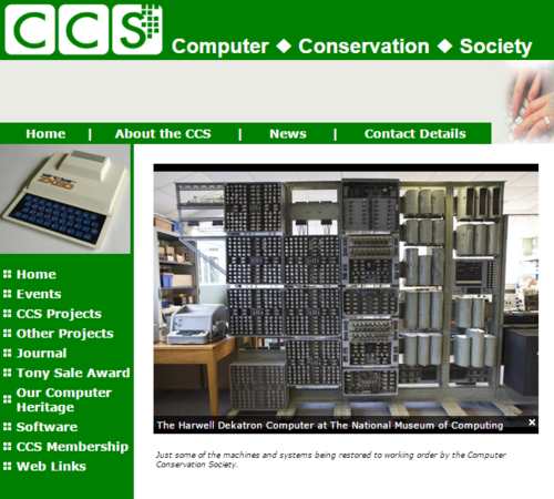 Website Computer Conservation Society www.computerconservationsociety.org