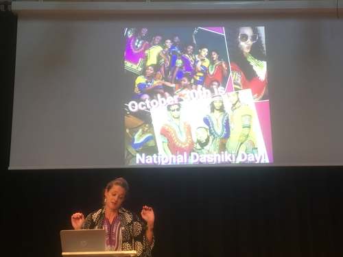 Marleen de Witte over dashiki's, congres Popular Culture, 8 november 2018, Theater Perdu, Amsterdam