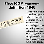 First museum definition, 1946