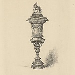 Zilveren drinkbeker van het Sint-Maartensgilde Haarlem, prent, Johan Conrad Greive, 1847-1891, collectie Rijksmuseum Amsterdam 