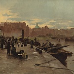 Pierre Tetar van Elven, Melkmarkt aan de Prins Hendrikkade, 1881, Amsterdam Museum