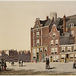 J.M.A. Rieke, Texelse Kade voor de bouw van het Victoria Hotel 1889, Stadsarchief Amsterdam