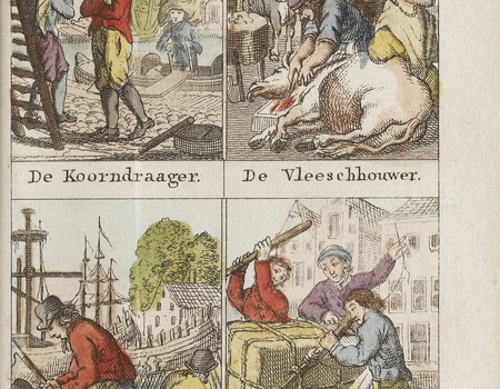Print depicting four occupations