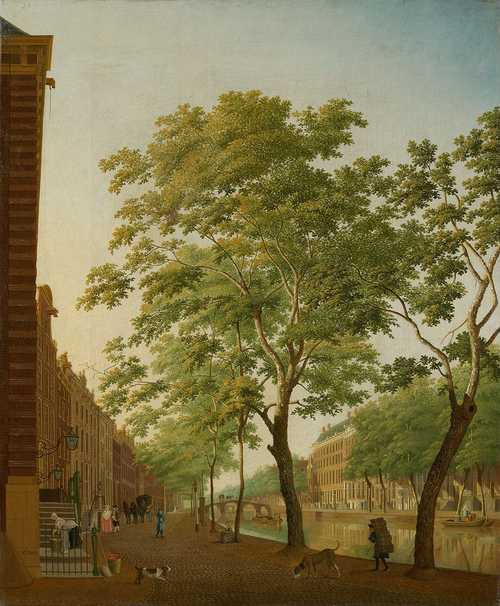 De Keizersgracht bij het Molenpad, circa 1775. Hendrik Keun, inv.nr. SA 7527