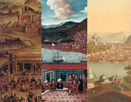 Drie Ottomaanse stadsgezichten