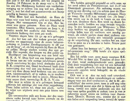 Herinneringen de eerste Jaren RKSV De Meer - blad 1918 - 1928 (1)