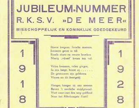 Jubileumnummer R.K.S.V. De Meer 1918 - 1928