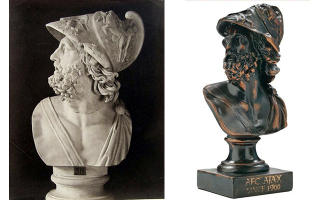 heuvel Onderscheppen maagpijn Links: Menelaus (Vaticaanse Musea, Rome). Rechts: Ajax-buste zoals die te  koop is in de fanshop. — Hart Amsterdammuseum