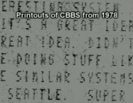 Printout van een CBBS bericht uit 1978