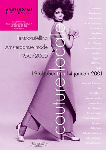 Affiche voor tentoonstelling Couture Locale, 2000. Foto: Frans Molenaar Menswear