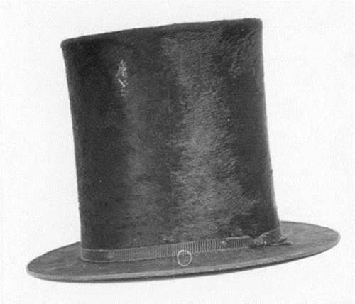 Hoge hoed, maker onbekend, 1830-1860