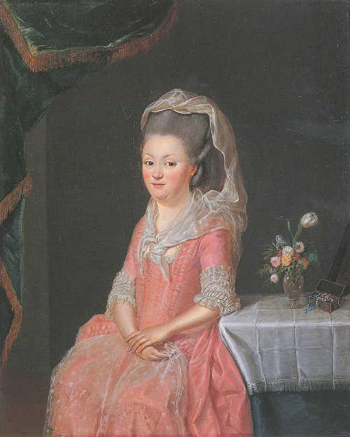Louis Bernard Coclers 1776 Portret van Catharina Six
