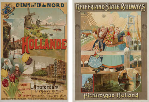Toeristische affiches bedoeld voor de Franse en Britse markt. Collectie Spoorwegmuseum.