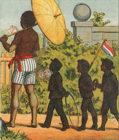 Kind Struikelen zeven De zwarte jongens. Afbeelding uit: De Geschiedenis van de zwarte Jongens —  Hart Amsterdammuseum