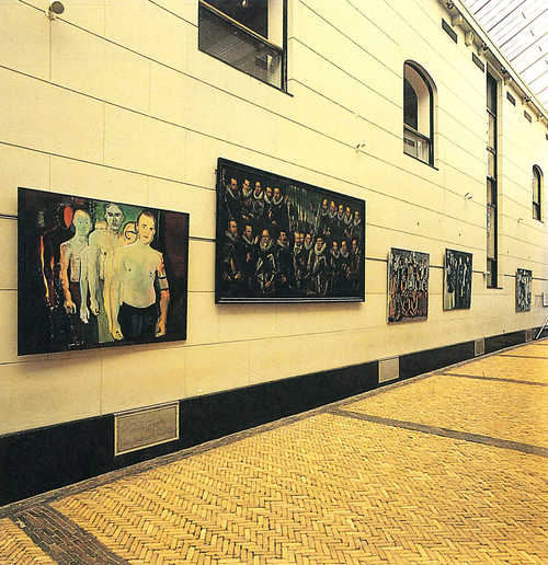 Werk van Marlene Dumas in Schuttersgalerij tijdens Century 87 . Foto uit catalogus Century 87