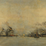 Hobbe Smith, Gezicht op de IJhaven naar het oosten (…), 1913 (voor restauratie in 2013)