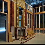 Opbouw Empire Kamer in expositie '1:1 Stijlkamers' in Het Nieuwe Instituut, 2015. Foto Johannes Schwartz