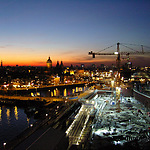 Foto van het uitzicht vanaf de Openbare Bibliotheek Amsterdam ( OBA), verschenen op site van AT5 op 2008-02-11