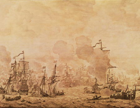 Willem van de Velde (I), Episode uit de slag in de Sont tussen de Hollandse en Zweedse vloot (8 november 1658), 1658