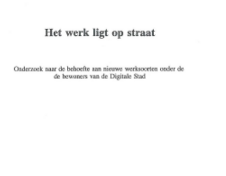 Screenshot van de enquete "Het-werk ligt op straat"