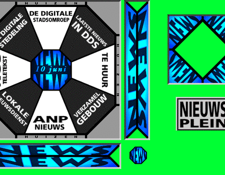 Screenshot van de bouwplaat van het DDS Nieuwsplein uit 1996