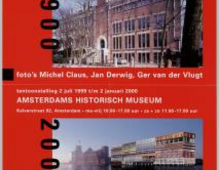 Affiche van de tentoonstelling  100 jaar bouwkunst in Amsterdam