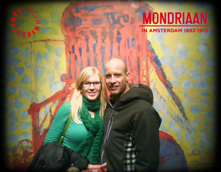 Carina and me bij Mondriaan in Amsterdam 1892-1912