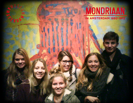 groupe bij Mondriaan in Amsterdam 1892-1912