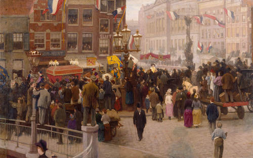 Ferdinand Oldewelt (1857-1935), De optocht van ‘De Nassau’s in de Nederlanden’, 1888