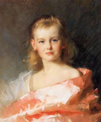 Thérèse Schwartze, Portret van Prinses Wilhelmina, 1888. Historische Verzamelingen van het Huis Oranje-Nassau