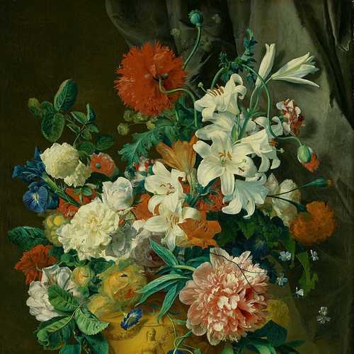 Jan van Huijsum, Stilleven met bloemen, 'Leliën des velts', 1720-‘30