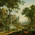 Jan van Huijsum, Arcadisch landschap, 1728
