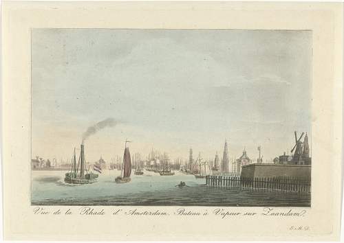Roelof van der Meulen, Gezicht op de haven van Amsterdam, 1816-1833, Rijksmuseum