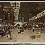 Schoolplaat perron Centraal Station, ca. 1900. Collectie Spoorwegmuseum, 11139.
