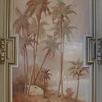 Interieurschildering die Graux in 1883 maakte voor de Witte zaal van hotel Krasnapolsky te Amsterdam.