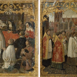 Twee zijden van een processievaandel, 1555, langdurige bruikleen Stichting Het Begijnhof