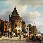 Schreierstoren, 19de eeuw, Willem Koekkoek, Collectie onbekend 