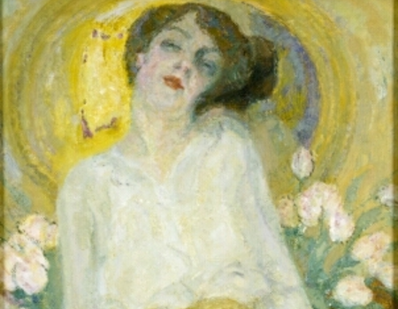 Lente. De actrice Stella van de Wiele, 1915