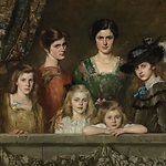 Thérèse Schwartze. De zes dochters Boissevain, 1916.