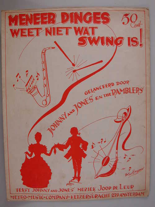 Bladmuziek 'Meneer Dinges weet niet wat Swing is', Johnny and Jones, Amsterdam Museum