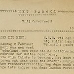 Eerste editie onder de titel Het Parool 10 februari 1941. Copyright Het Parool