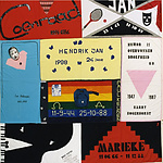 Quiltblok 2, met rechtsonder de zwart-rode naamvlag voor Marieke van Santen.
