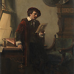 N. Pieneman, Rembrandt in zijn atelier (1852)