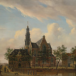 Jan Ekels, De Westerhal en de Westerkerk, 1750-1780. Collectie Amsterdam Museum, inv.nr. SB 5731