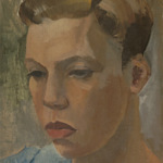 Portret van Riek Milikowski (1943) en een portret met haar zoon (1947) beide geschilderd door Anneke van der Feer