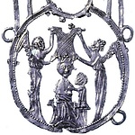 Pelgrimsinsigne Maria met Kind, (Maria Aquensis), Tunica, Vera Icon, Aken, 1400-1450, Bureau Monumenten & Archeologie, Amsterdam
