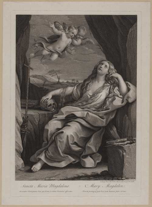 Sancta Maria Magdalena, 1773, Robert Strange naar Guido Reni, gravure, collectie Amsterdam Museum